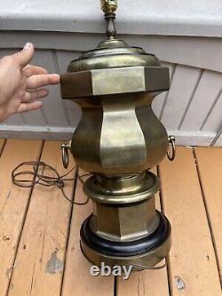 Vintage Rare 1976 Chapman Heavy Metal Brass Table Lamp