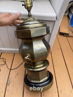 Vintage Rare 1976 Chapman Heavy Metal Brass Table Lamp
