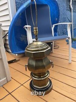 Vintage Rare 1976 Chapman Heavy Metal Brass Table Lamp