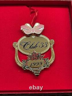 Vintage Rare 1999 Disneyland CLUB 33 Door Knocker Christmas Ornament Holiday MIB