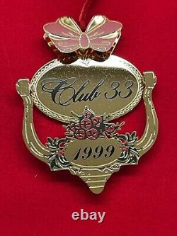 Vintage Rare 1999 Disneyland CLUB 33 Door Knocker Christmas Ornament Holiday MIB