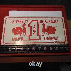 Vintage Rare Alabama National Champions 1964 Metal Auto Tag