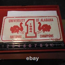 Vintage Rare Alabama National Champions 1964 Metal Auto Tag