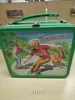 Vintage Rare Aladdin The Skateboarder Metal Lunchbox & Thermos GUC