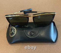 Vintage Rare Authentic Rayban Busch & Lomb Olympian Black Sunglasses