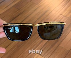 Vintage Rare Authentic Rayban Busch & Lomb Olympian Black Sunglasses