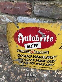 Vintage Rare Autobrite Metal Sign