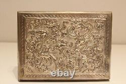 Vintage Rare Beautiful Hand Made Metal China Or Japan Box Case With Dragons