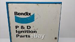 Vintage Rare Bendix P&D Ignition Parts Metal Cabinet Service Station Wall Mount