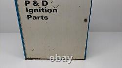 Vintage Rare Bendix P&D Ignition Parts Metal Cabinet Service Station Wall Mount