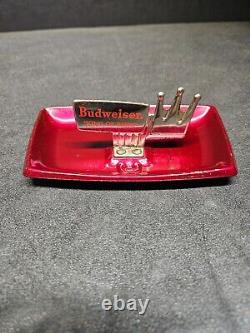 Vintage Rare Budweiser King Of Beers Metal Ashtray
