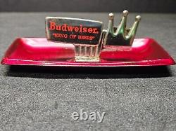 Vintage Rare Budweiser King Of Beers Metal Ashtray