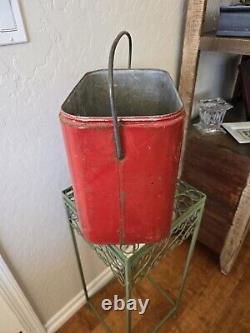 Vintage Rare COCA-COLA Original Metal Coca-Cola Cooler/ With Lid 12x12x8
