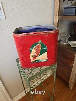 Vintage Rare COCA-COLA Original Metal Coca-Cola Cooler/ With Lid 12x12x8