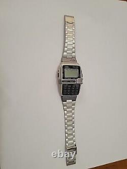 Vintage Rare Casio 1591 DBC-V500 Easy Rec Data Bank Wrist Watch With Calculator
