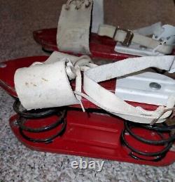 Vintage Rare Classic 50s/60s Metal Satellite Circus Jumping Shoes Futuristic Toy