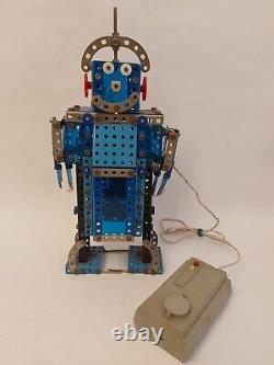 Vintage Rare Constructor Model Metal ROBOT Remoted Battery Toy 34cm