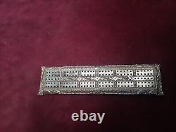 Vintage Rare Cribbage Board, Metal With Nickel Finish