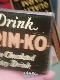 Vintage Rare Drink Krimko Chocolate Milk Dairy Drink Metal Advertising Sign