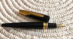 Vintage Rare Dunhill Alfred 18k 750 Gold F Nib Metallic Black Fountain Pen