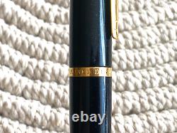 Vintage Rare Dunhill Alfred 18k 750 Gold F Nib Metallic Black Fountain Pen