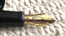 Vintage Rare Dunhill Alfred 18k 750 Gold F Nib Metallic Black Fountain Pen