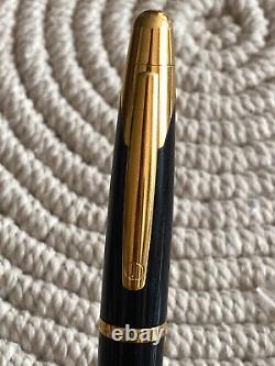 Vintage Rare Dunhill Alfred 18k 750 Gold F Nib Metallic Black Fountain Pen