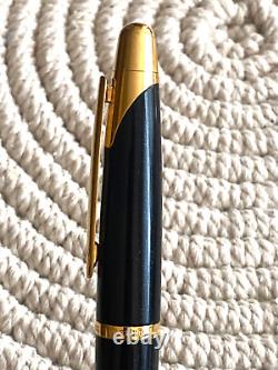 Vintage Rare Dunhill Alfred 18k 750 Gold F Nib Metallic Black Fountain Pen
