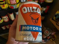 Vintage Rare Full Nos Mid-1900's Oilzum Metal Motor Oil 1-quart Can! Dented