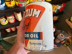 Vintage Rare Full Nos Mid-1900's Oilzum Metal Motor Oil 1-quart Can! Nice Can
