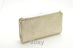 Vintage Rare GUCCI Evening Bag Silver Satin Silk Small Authentic 1960's Purse