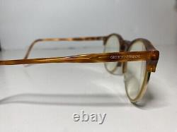 Vintage Rare Giorgio Armani Tortoise Glasses Frames Italy EUC Gold Half Metal