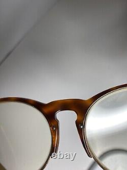 Vintage Rare Giorgio Armani Tortoise Glasses Frames Italy EUC Gold Half Metal
