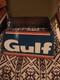 Vintage Rare Gulf Gasoline Metal Display Rack Sign Gas Station Tire Stand