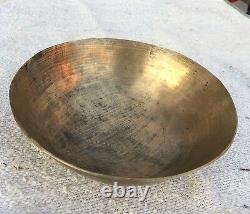 Vintage Rare Hand Crafted Bell Metal Bronze Chakra Healing Singing Bowl 15.5 Cm