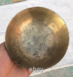 Vintage Rare Hand Crafted Bell Metal Bronze Chakra Healing Singing Bowl 15.5 Cm