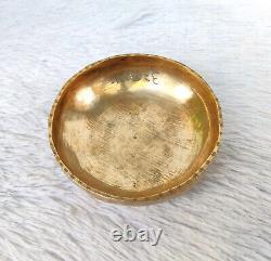 Vintage Rare Handcrafted Bell Metal / Bronze Chakra Healing Singing Bowl Z43
