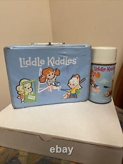 Vintage Rare Htf 1968 King Seeley Mattel Liddle Kiddles Vinyl Lunch Box Thermos
