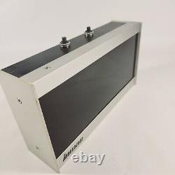 Vintage Rare Inmac Desktop LED Clock Metal Glass Semiconductor Refurbished