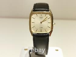 Vintage Rare Japan Luxury Beautiful Gold Plated Alarm Men's Watch Citizen2400