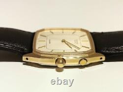 Vintage Rare Japan Luxury Beautiful Gold Plated Alarm Men's Watch Citizen2400