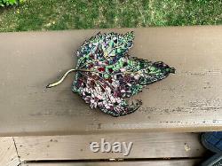 Vintage Rare Jay Strongwater metal enamel leaf with Honey bee