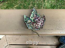 Vintage Rare Jay Strongwater metal enamel leaf with Honey bee