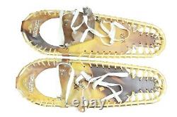 Vintage Rare LL Bean Brown Leather Metal Frame Winter Walker Snowshoes 25x8.5