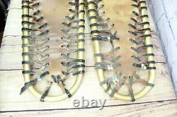 Vintage Rare LL Bean Brown Leather Metal Frame Winter Walker Snowshoes 31x 9