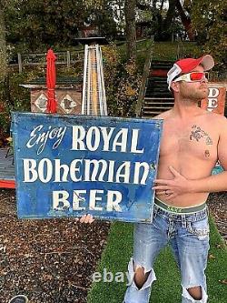 Vintage Rare Lg Royal Bohemian Beer Metal Sign 30inX23in Duluth Minn MN