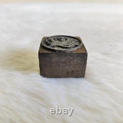 Vintage Rare Lord Hanuman Metal Wooden Old Printing Stamp Seal Decorative 60