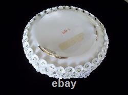 Vintage Rare Meissen Porcelain Floral Ashtray Metal Brass Band Elfinware