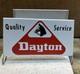 Vintage Rare Metal Dayton Tire Rack Display Signs Gasoline Oil