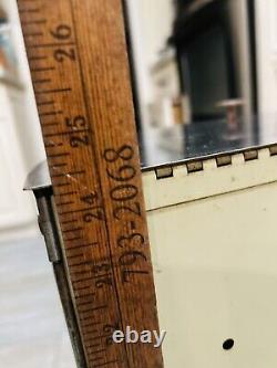 Vintage Rare Metal Glass Mirror Panel Laundry Hamper